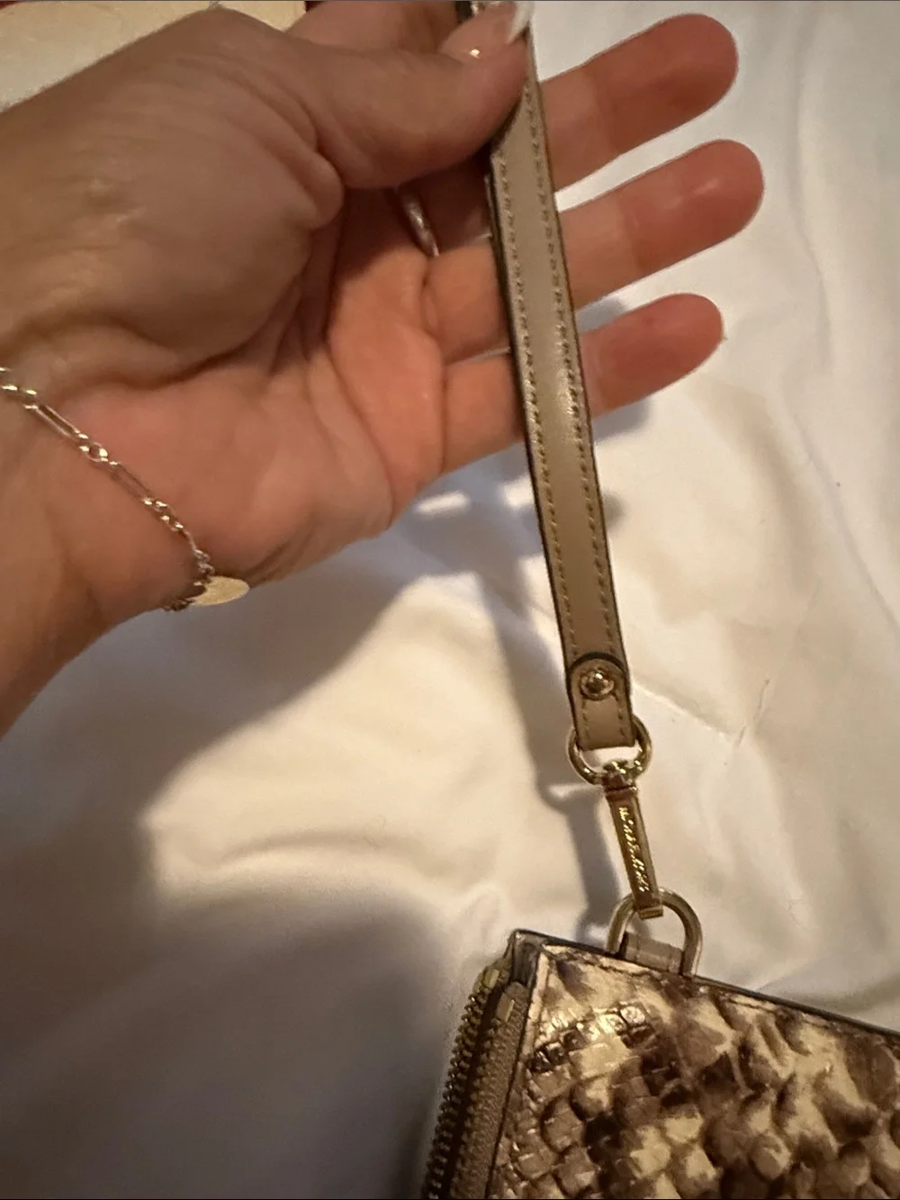 Michael Kors Snake-Print Zip Wallet wristlet